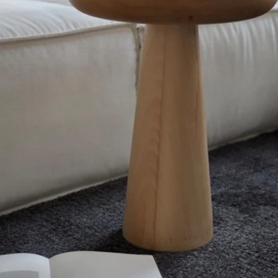 Mushroom 2 Light Wood Table